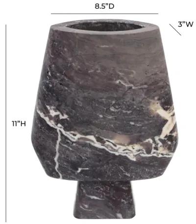 Samma Grey Marble Vase - Large