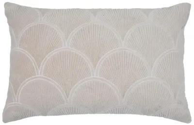 Destiny White Woven Cushion