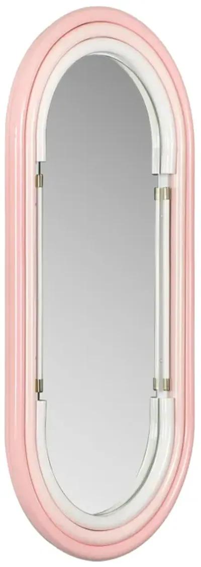 Neon Large Wall Mirror in Pink