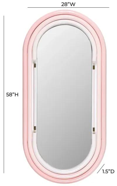 Neon Large Wall Mirror in Pink