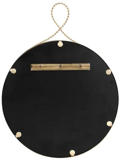 Ravina Braided Brass Round Wall Mirror