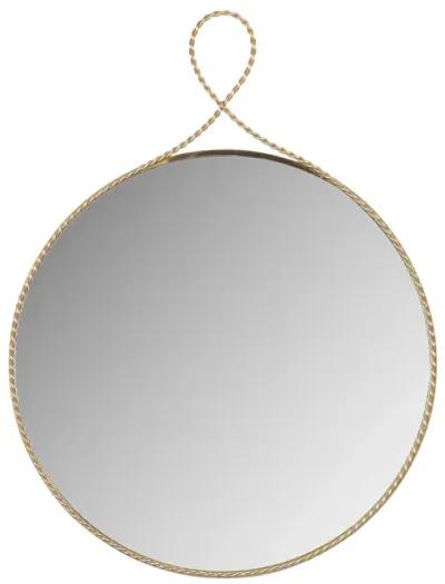 Ravina Braided Brass Round Wall Mirror