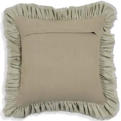 Alessia Distressed Beige Velvet Pillow