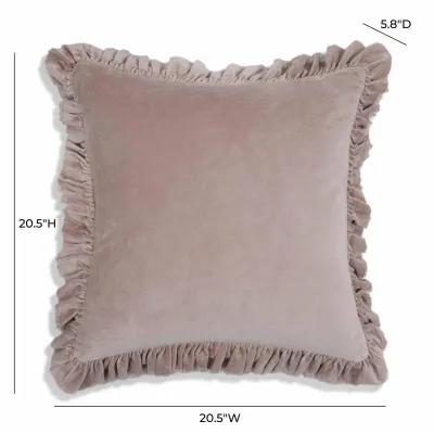 Alessia Distressed Pink Velvet Pillow