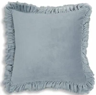 Alessia Distressed Blue Velvet Pillow