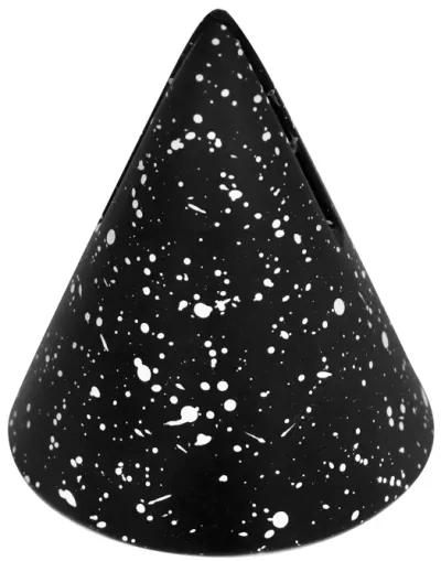 Gabby Speckled Black Cone Card Holder - Set of 4