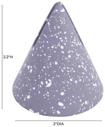 Gabby Speckled Purple Cone Card Holder - Set of 4