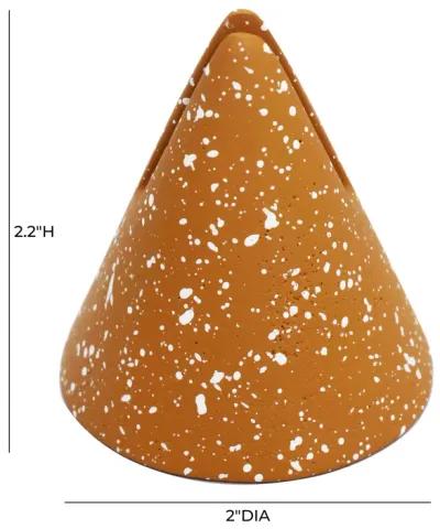 Gabby Speckled Terracotta Cone Card Holder - Set of 4