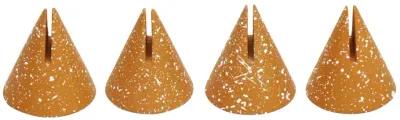 Gabby Speckled Terracotta Cone Card Holder - Set of 4