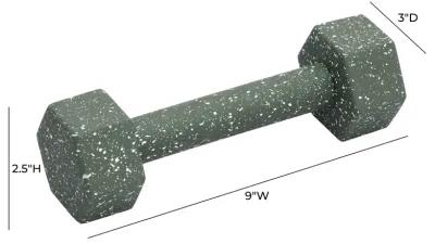 Gabby Speckled Army Green Decorative Dumbbell