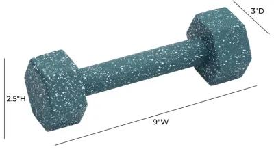 Gabby Speckled Blue Decorative Dumbbell