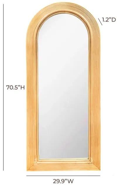 Tanya Natural Rattan 70" Floor Mirror