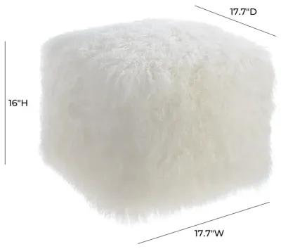 Tibetan Sheep White Pouf