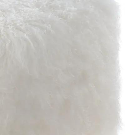 Tibetan Sheep White Pouf