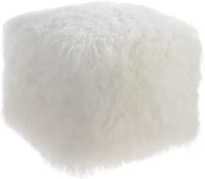 Tibetan Sheep White Pouf