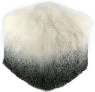 Tibetan Sheep White to Grey Pouf