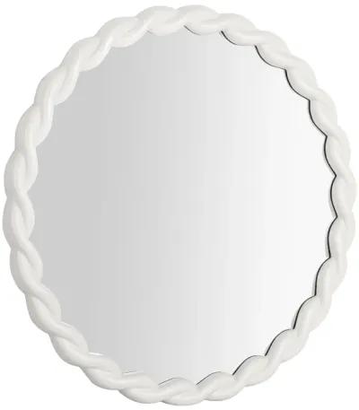 Agnes Cream Round Mirror