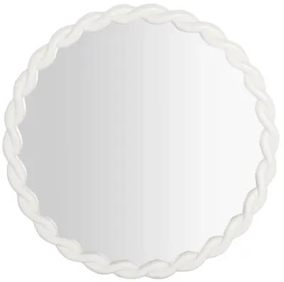 Agnes Cream Round Mirror