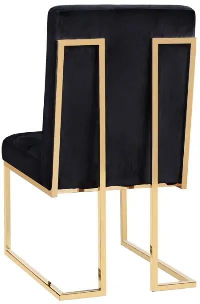 Akiko Black Velvet Chair - Set of 2