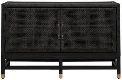 Amara Charcoal Woven Rattan Buffet