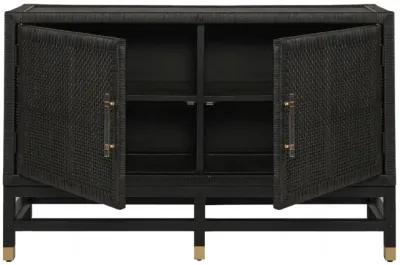 Amara Charcoal Woven Rattan Buffet