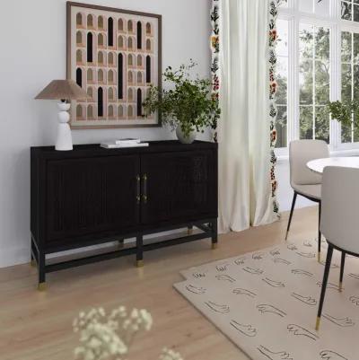 Amara Charcoal Woven Rattan Buffet