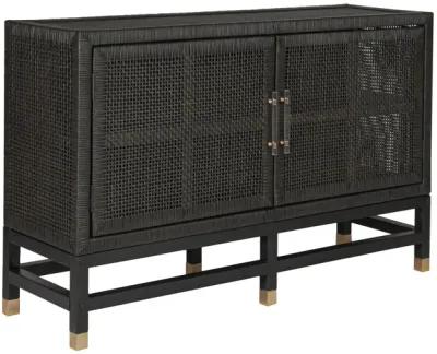 Amara Charcoal Woven Rattan Buffet