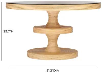 Apollonia Natural Rattan Round Dining Table