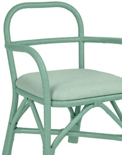 Ginny Green Rattan Dining Chair