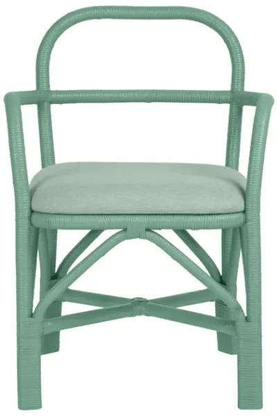 Ginny Green Rattan Dining Chair