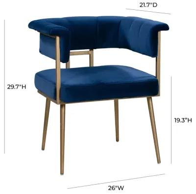 Astrid Navy Velvet Chair