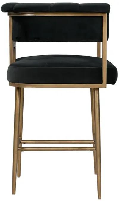 Astrid Grey Velvet Counter Stool