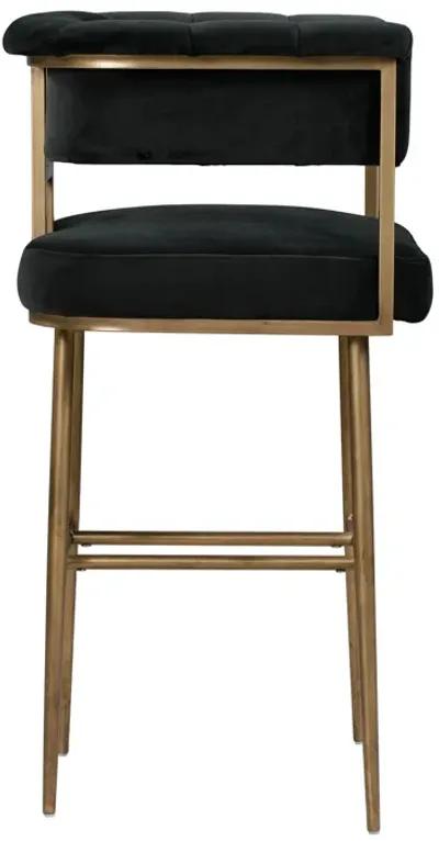 Astrid Grey Velvet Bar Stool