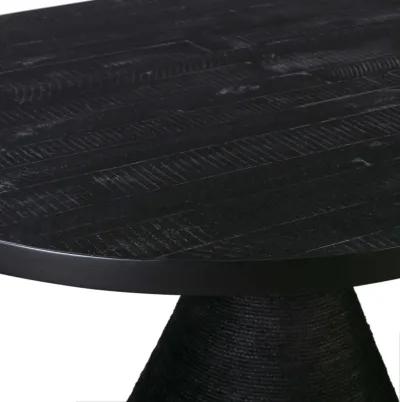 Rishi Black Rope Oval Table