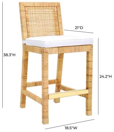 Amara Rattan Performance Fabric Counter Stool