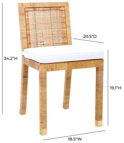 Amara Rattan Performance Fabric Dining Chair