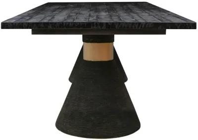 Rishi Black Rope Rectangular Table