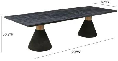 Rishi Black Rope Rectangular Table