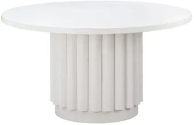 Kali 55 Inch White Round Dining Table