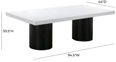 Nova White Lacquer Dining Table