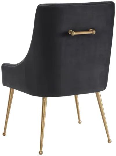 Beatrix Grey Velvet Side Chair