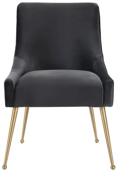 Beatrix Grey Velvet Side Chair