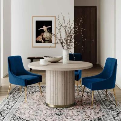 Beatrix Navy Velvet Side Chair