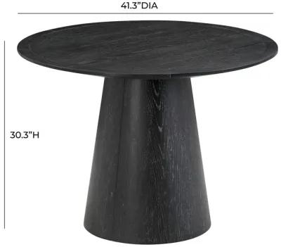 Sahara Black Oak Round Dining Table