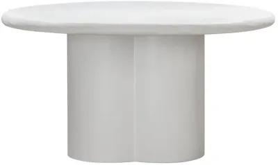 Elika White Faux Plaster Round Dining Table