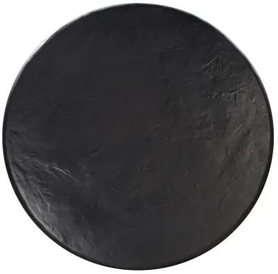 Elika Black Faux Plaster Round Dining Table