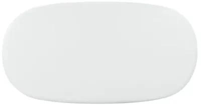 Elika White Faux Plaster Oval Dining Table