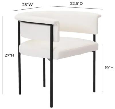 Taylor Cream Performance Linen Dining Chair