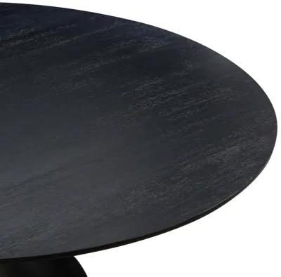 Gevra Black Acacia & Faux Plaster Dining Table