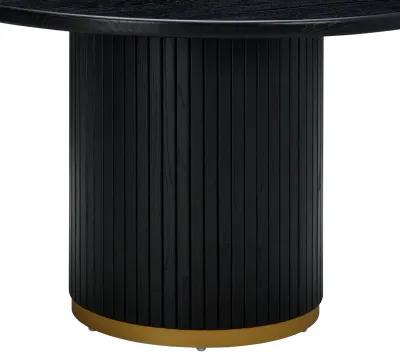 Chelsea Black Oak Round Dining Table